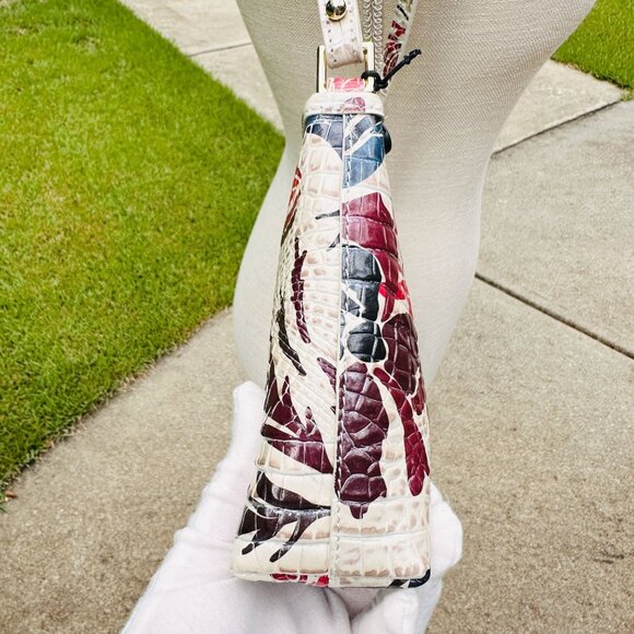 Brahmin Lorelei Extravaganza Melbourne Leather Shoulder Bag Croc Embossed NWT - Picture 7 of 16